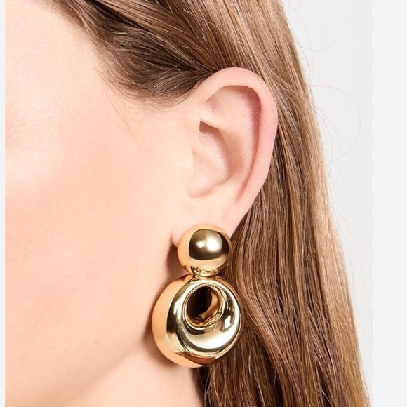 Lele Sadoughi Gold Medallion Drop Earrings - Picture 8 of 8